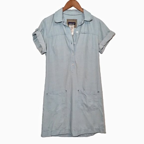 Patagonia Dresses & Skirts - Patagonia Organic Cotton Chambray Shirt Dress 4